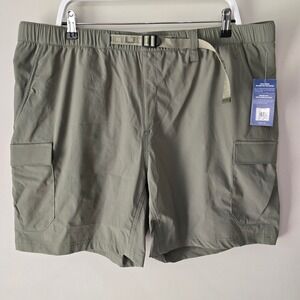 Huk Creekbed Cargo Shorts Mens XXL Olive Green Fishing Hiking H2000204 New
